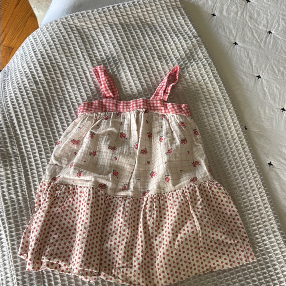 Pink and White Floral Dress